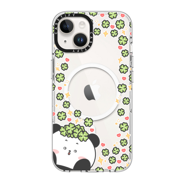 Bubbly Poya x CASETiFY iPhone 14 ケース クリア クリア ケース MagSafe対応 good luck to you