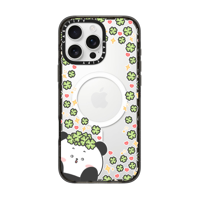 Bubbly Poya x CASETiFY iPhone 16 Pro Max ケース ブラック インパクトケース MagSafe対応 good luck to you