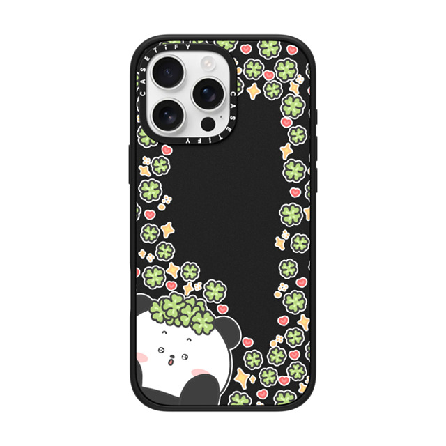 Bubbly Poya x CASETiFY iPhone 16 Pro Max ケース マットブラック インパクトケース MagSafe対応 good luck to you