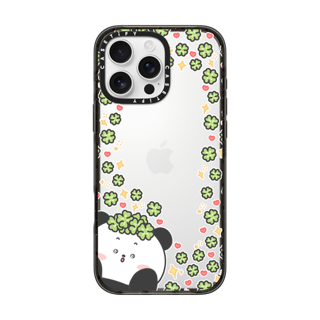 Bubbly Poya x CASETiFY iPhone 16 Pro Max ケース ブラック インパクトケース good luck to you