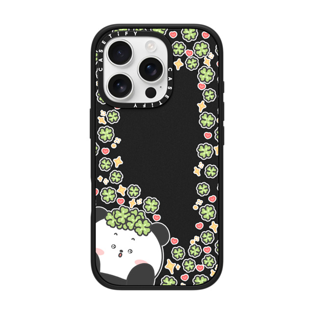 Bubbly Poya x CASETiFY iPhone 16 Pro ケース マットブラック インパクトケース MagSafe対応 good luck to you