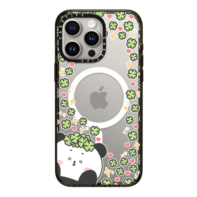 Bubbly Poya x CASETiFY iPhone 15 Pro Max ケース ブラック インパクトケース MagSafe対応 good luck to you