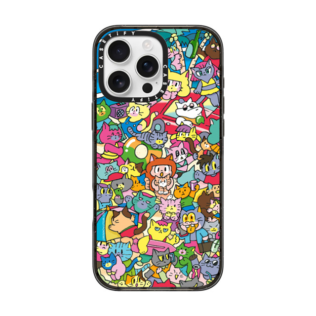 Wisut Ponnimit x CASETiFY iPhone 16 Pro Max ケース Cat,Animal ブラック インパクトケース What you like will change your life Back to School Wisut Ponnimit x CASETiFY iPhone 16 Pro Max ケース Cat,Animal ブラック インパクトケース What you like will change your life Back to School