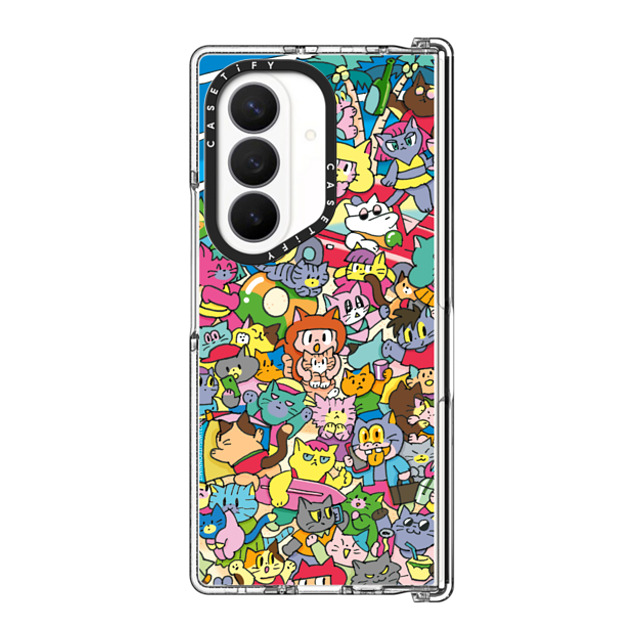 Wisut Ponnimit x CASETiFY Galaxy Z Fold8 Ultra �P�[�X Cat,Animal �N���A �}�O�l�b�g�� �C���p�N�g�P�[�X What you like will change your life