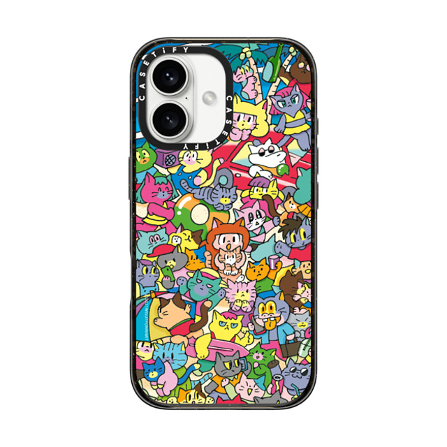 Wisut Ponnimit x CASETiFY iPhone 16 ケース Cat,Animal ブラック インパクトケース What you like will change your life Back to School Wisut Ponnimit x CASETiFY iPhone 16 ケース Cat,Animal ブラック インパクトケース What you like will change your life Back to School