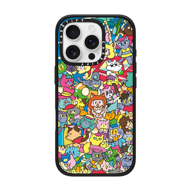 Wisut Ponnimit x CASETiFY iPhone 16 Pro ケース Cat,Animal マットブラック インパクトケース MagSafe対応 What you like will change your life Back to School Wisut Ponnimit x CASETiFY iPhone 16 Pro ケース Cat,Animal マットブラック インパクトケース MagSafe対応 What you like will change your life Back to School
