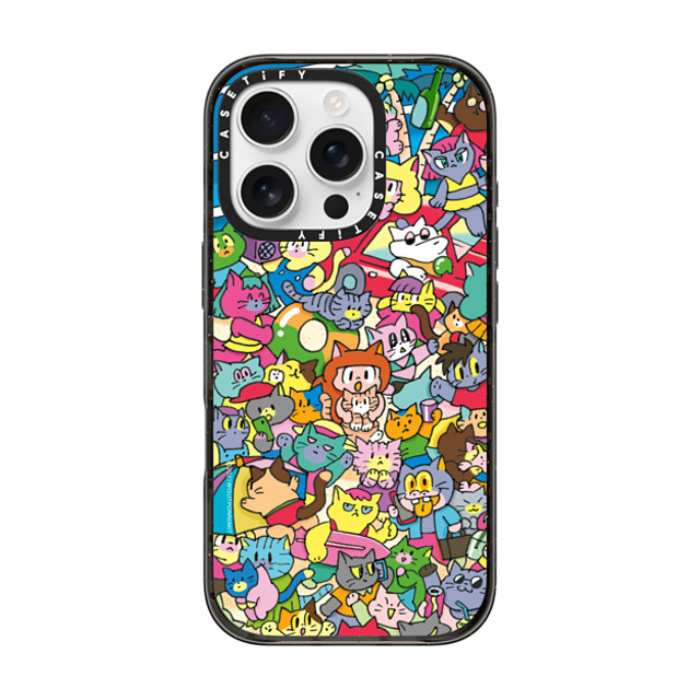 Wisut Ponnimit x CASETiFY iPhone 16 Pro ケース Cat,Animal ブラック インパクトケース What you like will change your life Back to School Wisut Ponnimit x CASETiFY iPhone 16 Pro ケース Cat,Animal ブラック インパクトケース What you like will change your life Back to School