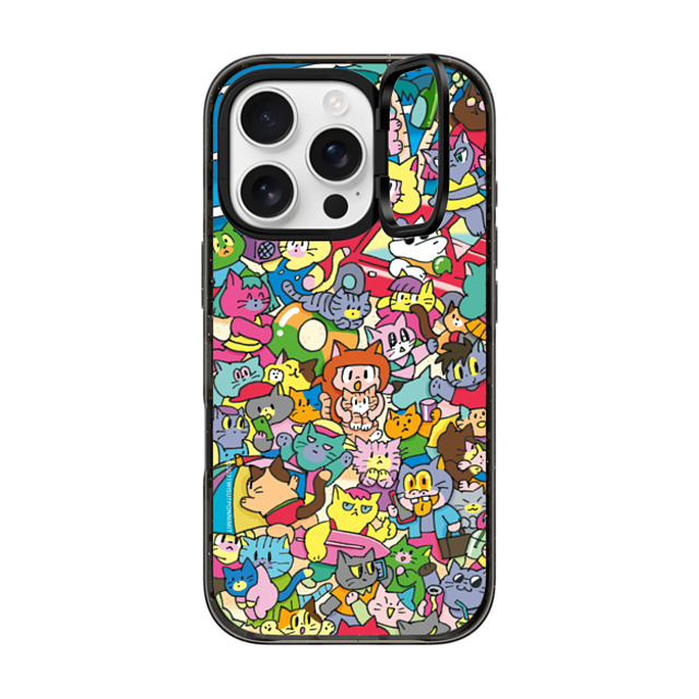Wisut Ponnimit x CASETiFY iPhone 16 Pro ケース Cat,Animal ブラック インパクトリングスタンドケース MagSafe対応 What you like will change your life Father's Day Wisut Ponnimit x CASETiFY iPhone 16 Pro ケース Cat,Animal ブラック インパクトリングスタンドケース MagSafe対応 What you like will change your life Father's Day