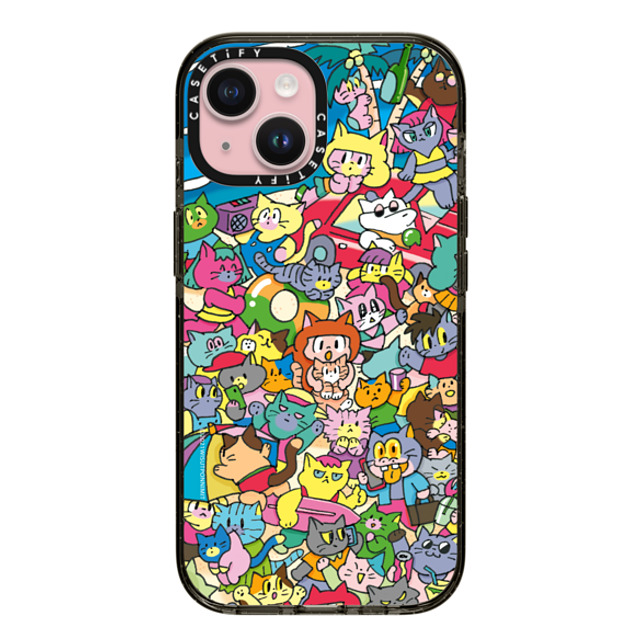 Wisut Ponnimit x CASETiFY iPhone 15 ケース Cat,Animal ブラック インパクトケース MagSafe対応 What you like will change your life Father's Day Wisut Ponnimit x CASETiFY iPhone 15 ケース Cat,Animal ブラック インパクトケース MagSafe対応 What you like will change your life Father's Day