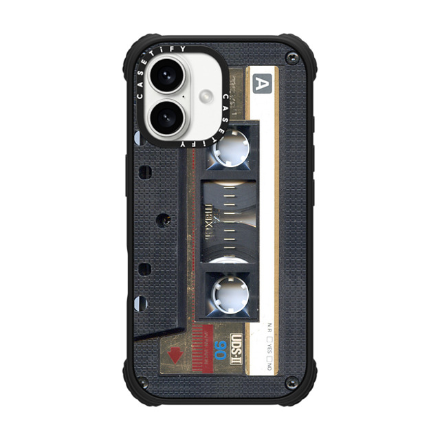 CASETiFY iPhone 16 ケース マットブラック ウルトラ インパクトケース MagSafe 対応 Cassette Cassette Gold