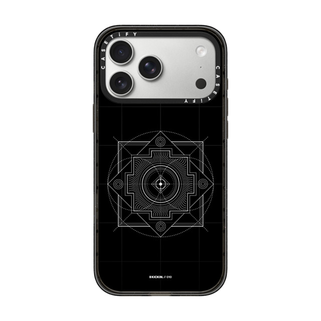 Yash Tambe x CASETiFY iPhone 17 Pro Max Case Geometric,Chrome Black CpNgP[X Brutal Mandala #3 by Yash Tambe