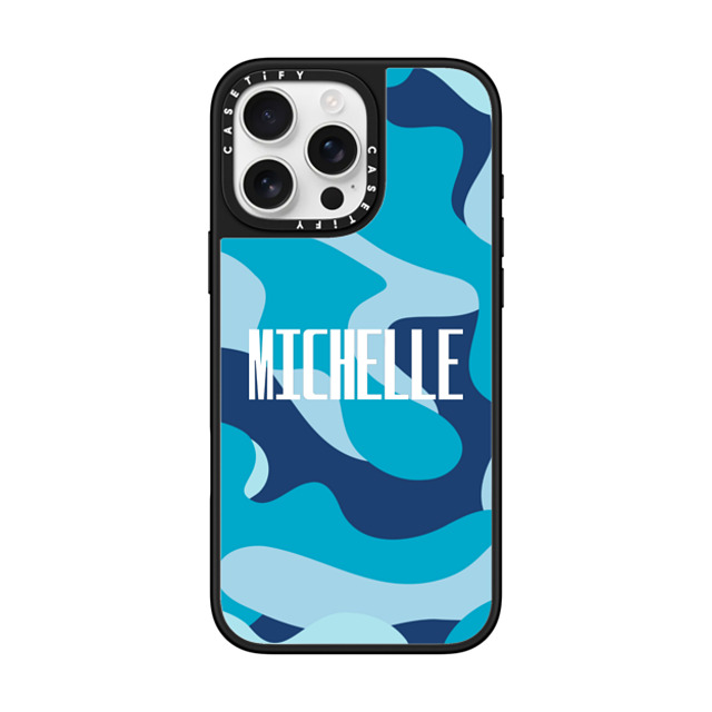 CASETiFY iPhone 16 Pro Max Case Silver on Black ミラーケース MagSafe対応 Custom Case - Michelle CASETiFY iPhone 16 Pro Max Case Silver on Black ミラーケース MagSafe対応 Custom Case - Michelle