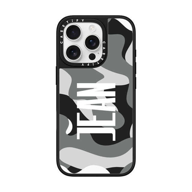 CASETiFY iPhone 16 Pro Case Silver on Black ミラーケース MagSafe対応 Custom Case - Jean CASETiFY iPhone 16 Pro Case Silver on Black ミラーケース MagSafe対応 Custom Case - Jean