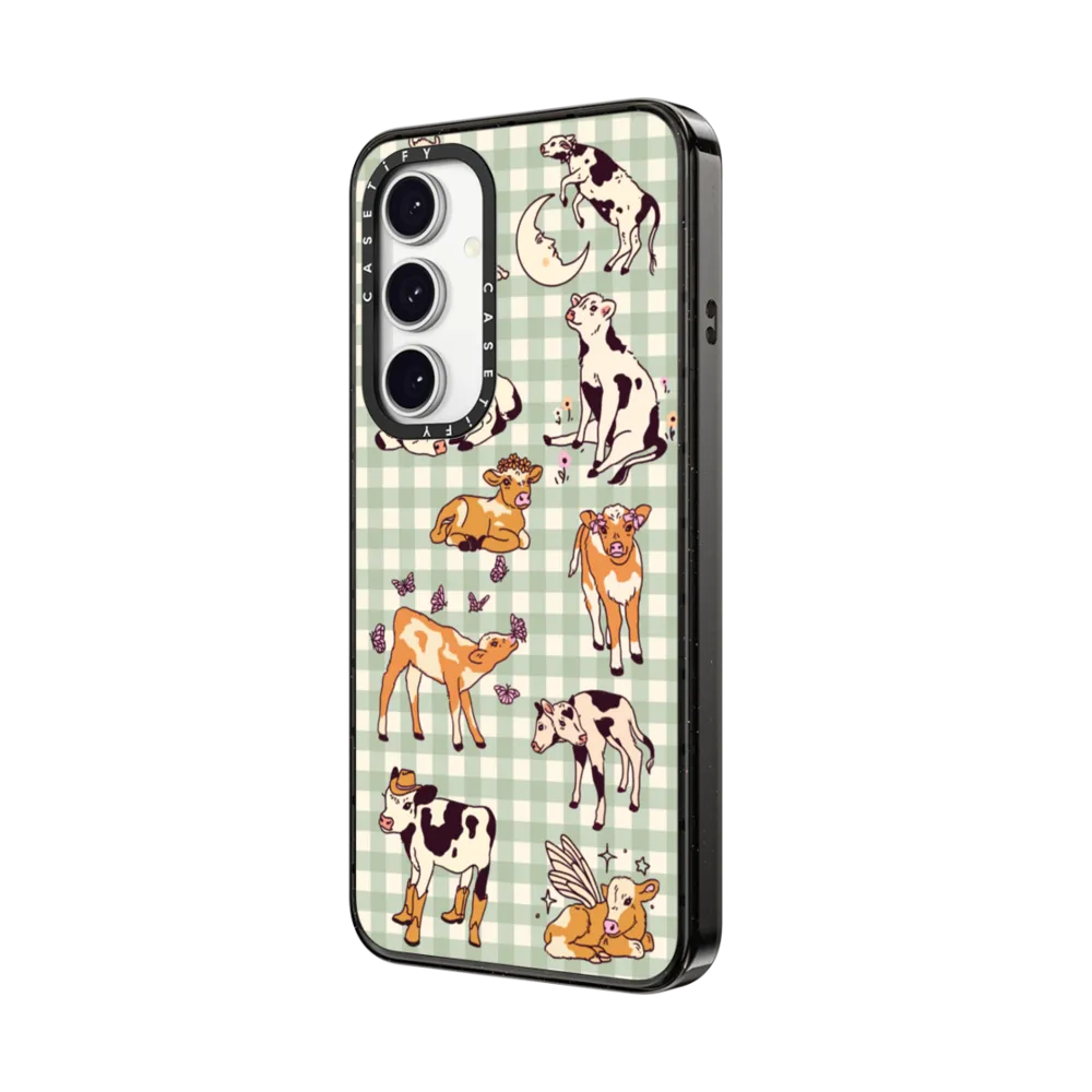 Impact Magnetic Galaxy S24 FE Case - Cow Gingham