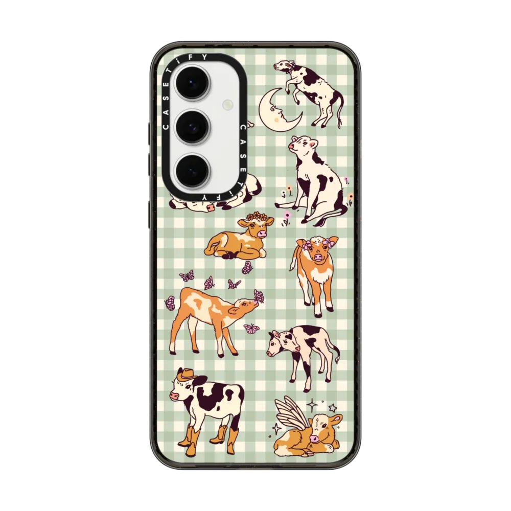 Impact Magnetic Galaxy S24 FE Case - Cow Gingham