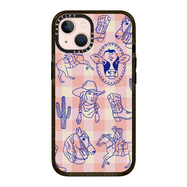 Kira Cyan x CASETiFY iPhone 13 ケース ブラック インパクトケース Coastal Cowgirl