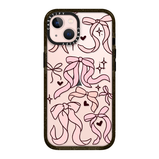 Kira Cyan x CASETiFY iPhone 13 ケース ブラック インパクトケース Bow Collage