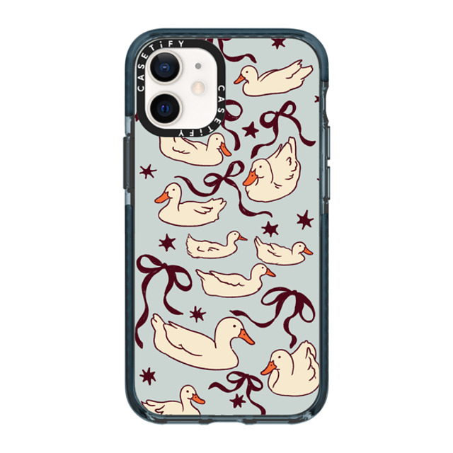 Kira Cyan x CASETiFY iPhone 12 mini ケース Pacific Blue インパクトケース Ducks and bows