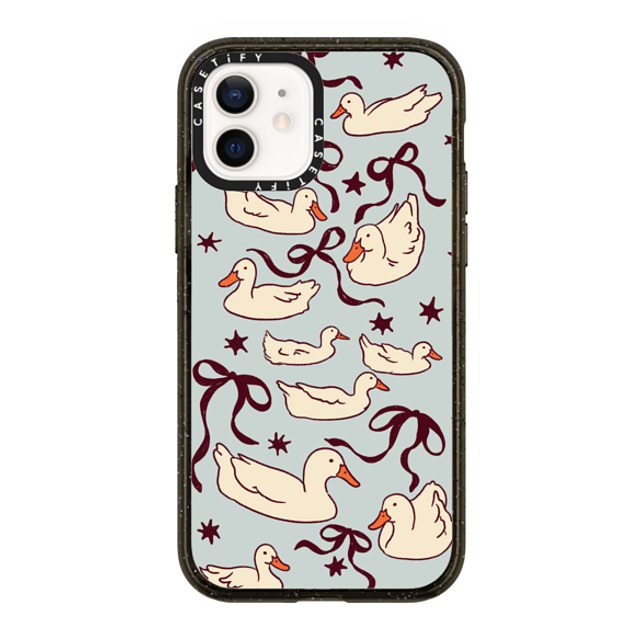 Kira Cyan x CASETiFY iPhone 12 ケース Floral,Animal ブラック インパクトケース Ducks and bows Father's Day Kira Cyan x CASETiFY iPhone 12 ケース Floral,Animal ブラック インパクトケース Ducks and bows Father's Day