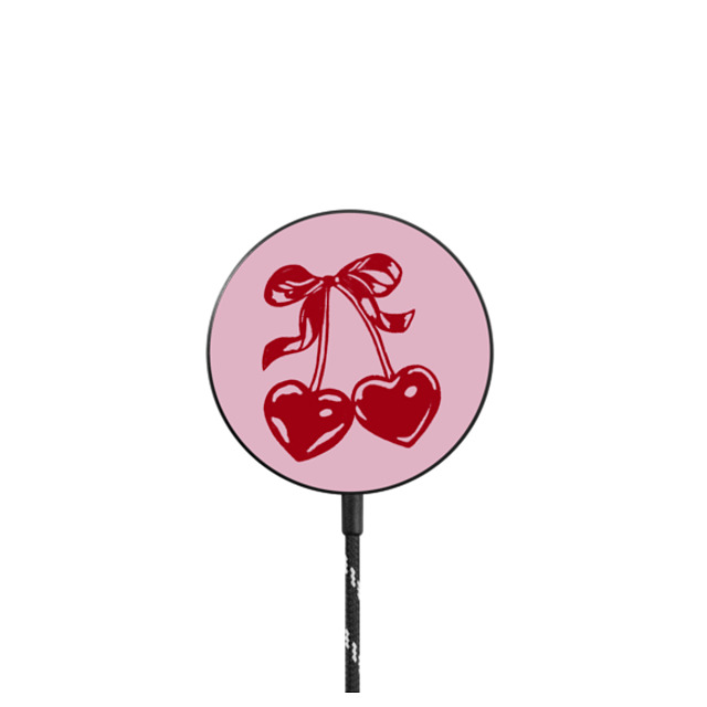 Kira Cyan x CASETiFY PowerThru Magnetic Wireless Charger Black マグネット式ワイヤレス充電器 Cherry Ribbon Kira Cyan x CASETiFY PowerThru Magnetic Wireless Charger Black マグネット式ワイヤレス充電器 Cherry Ribbon