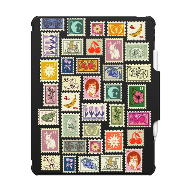 Kira Cyan x CASETiFY iPad Air 13-inch (M2/M3) Floral,Animal Black インパクト フォリオ ケース Stamp Collection Father's Day Kira Cyan x CASETiFY iPad Air 13-inch (M2/M3) Floral,Animal Black インパクト フォリオ ケース Stamp Collection Father's Day