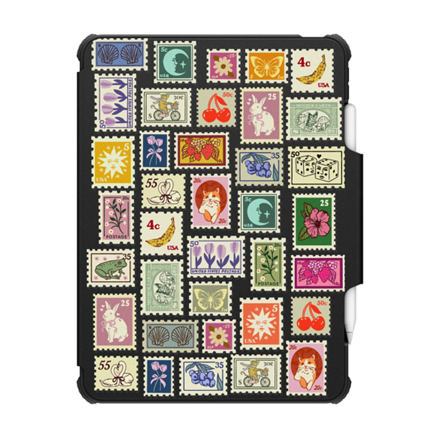 "Kira Cyan x CASETiFY iPad Pro 11" (第3/4世代) Floral,Animal Black インパクト フォリオ ケース Stamp Collection Mother's Day" "Kira Cyan x CASETiFY iPad Pro 11" (第3/4世代) Floral,Animal Black インパクト フォリオ ケース Stamp Collection Mother's Day"