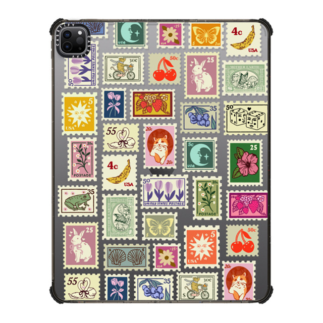Kira Cyan x CASETiFY iPad Pro 12.9-inch (第5/6世代) Floral,Animal ブラック iPad インパクト ケース Stamp Collection Father's Day Kira Cyan x CASETiFY iPad Pro 12.9-inch (第5/6世代) Floral,Animal ブラック iPad インパクト ケース Stamp Collection Father's Day