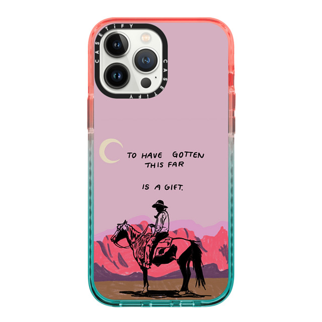 Kira Cyan x CASETiFY iPhone 13 Pro Max ケース Pink/Blue インパクトケース Cowboy Quest