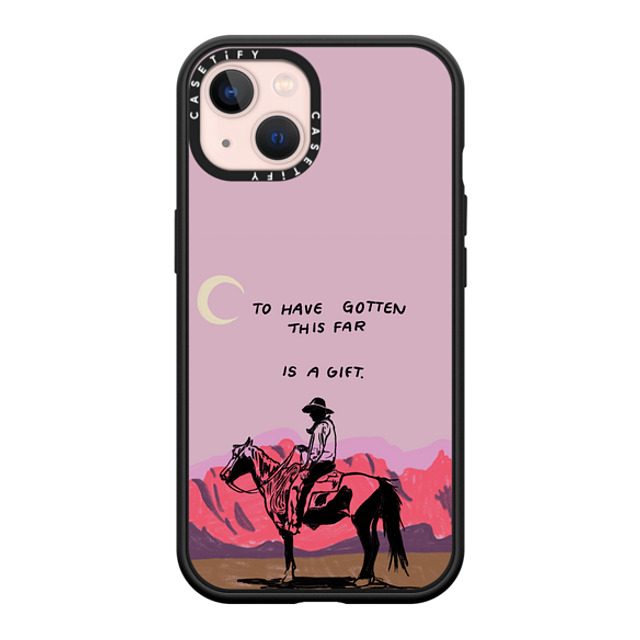 Kira Cyan x CASETiFY iPhone 13 ケース マットブラック インパクトケース MagSafe対応 Cowboy Quest