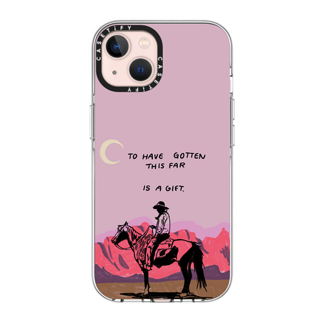 Kira Cyan x CASETiFY iPhone 13 ケース クリア クリア ケース MagSafe対応 Cowboy Quest