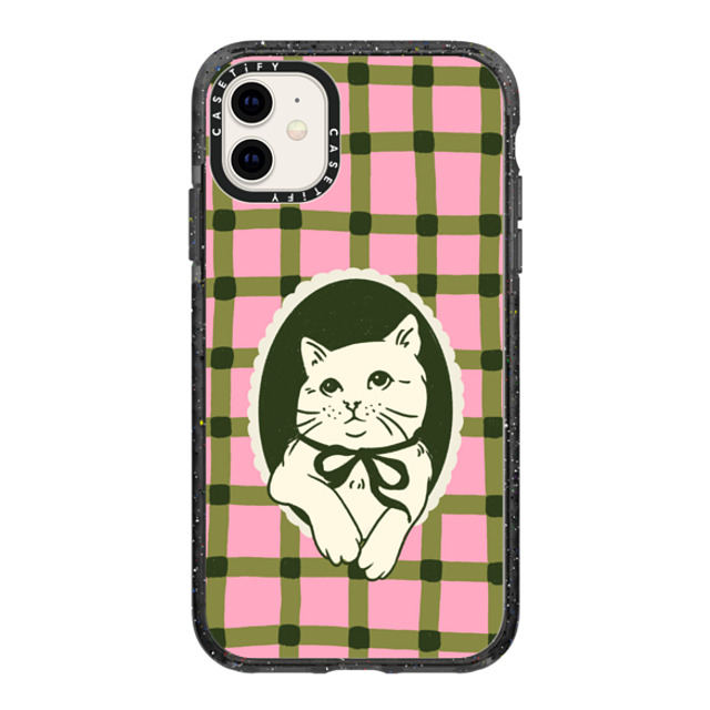 Kira Cyan x CASETiFY iPhone 11 ケース Cat,Animal ブラック インパクトケース Kitty Frame Back to School Kira Cyan x CASETiFY iPhone 11 ケース Cat,Animal ブラック インパクトケース Kitty Frame Back to School