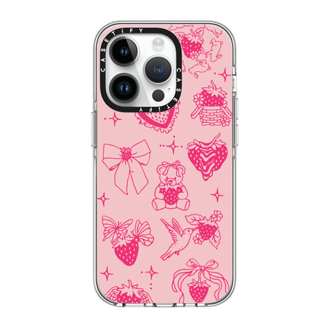 Kira Cyan x CASETiFY iPhone 14 Pro Case Clear Clear Case MagSafe Compatible Strawberry Tattoo Flash Kira Cyan x CASETiFY iPhone 14 Pro Case Clear Clear Case MagSafe Compatible Strawberry Tattoo Flash