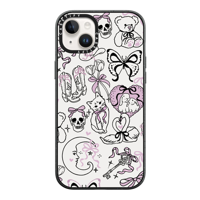 Kira Cyan x CASETiFY iPhone 14 Plus Case Floral,Animal マットブラック インパクトケース Bow Coquette Stickers Mother's Day Kira Cyan x CASETiFY iPhone 14 Plus Case Floral,Animal マットブラック インパクトケース Bow Coquette Stickers Mother's Day