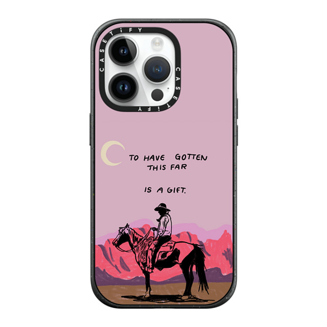 Kira Cyan x CASETiFY iPhone 14 Pro ケース マットブラック インパクトケース MagSafe対応 Cowboy Quest