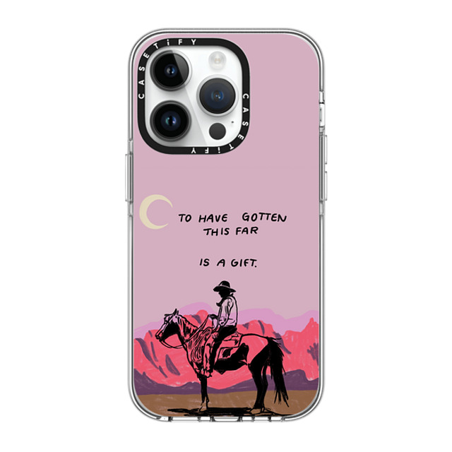 Kira Cyan x CASETiFY iPhone 14 Pro ケース クリア クリア ケース MagSafe対応 Cowboy Quest