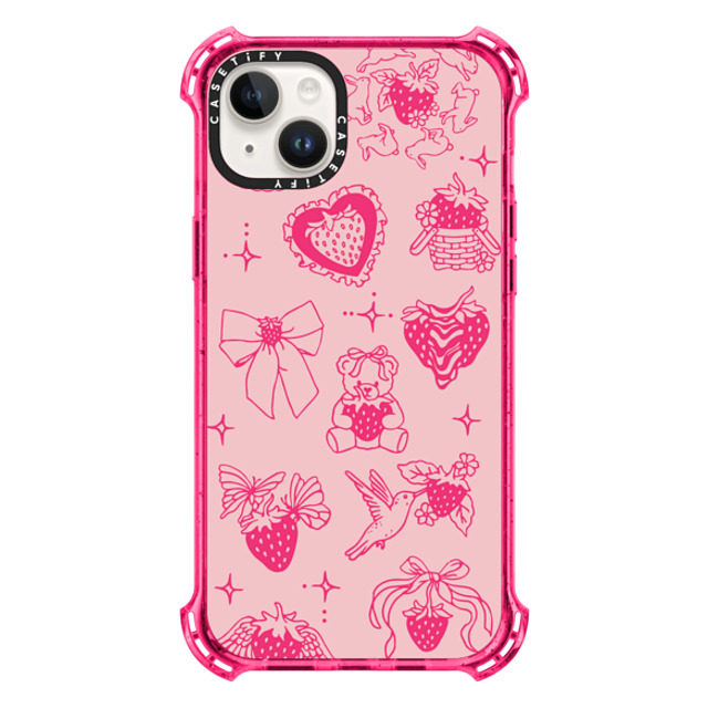 Kira Cyan x CASETiFY iPhone 14 Plus ケース Sticker,Floral Bubble Gum バウンスケース Strawberry Tattoo Flash Mother's Day Kira Cyan x CASETiFY iPhone 14 Plus ケース Sticker,Floral Bubble Gum バウンスケース Strawberry Tattoo Flash Mother's Day
