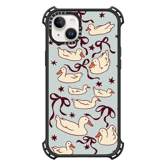 Kira Cyan x CASETiFY iPhone 14 Plus ケース Triple Black バウンスケース Ducks and bows