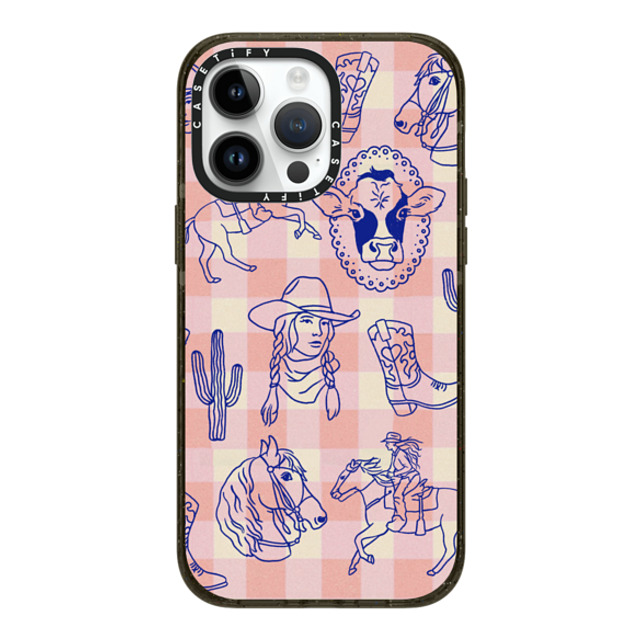 Kira Cyan x CASETiFY iPhone 14 Pro Max ケース ブラック インパクトケース MagSafe対応 Coastal Cowgirl