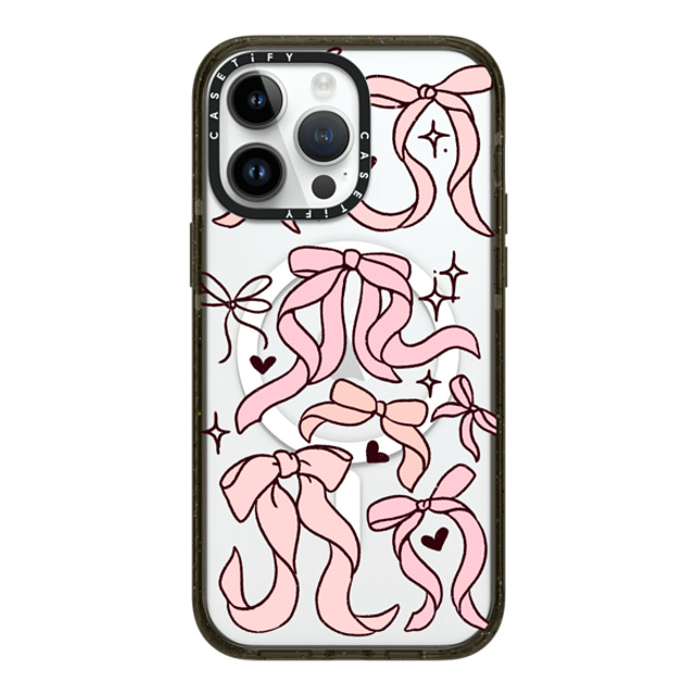 Kira Cyan x CASETiFY iPhone 14 Pro Max ケース ブラック インパクトケース MagSafe対応 Bow Collage