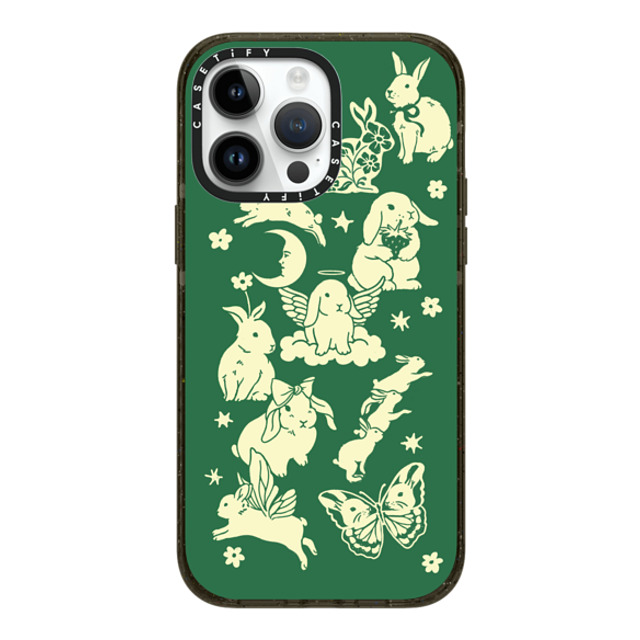 Kira Cyan x CASETiFY iPhone 14 Pro Max ケース ブラック インパクトケース MagSafe対応 Spring Bunnies