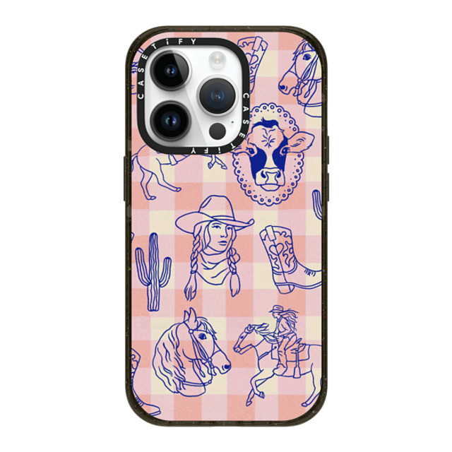 Kira Cyan x CASETiFY iPhone 14 Pro ケース ブラック インパクトケース MagSafe対応 Coastal Cowgirl