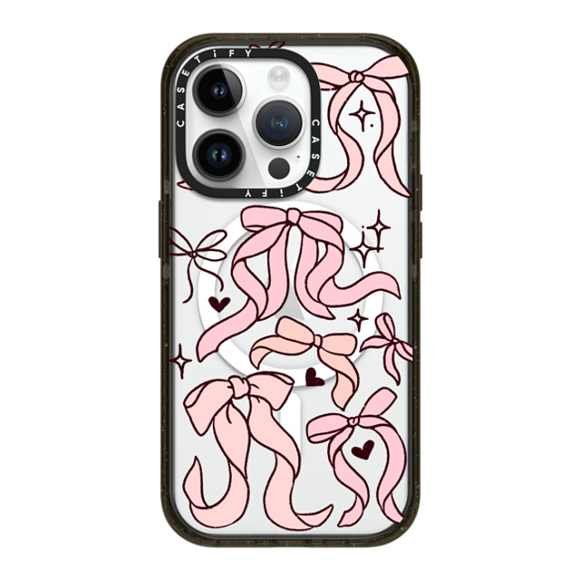 Kira Cyan x CASETiFY iPhone 14 Pro ケース ブラック インパクトケース MagSafe対応 Bow Collage