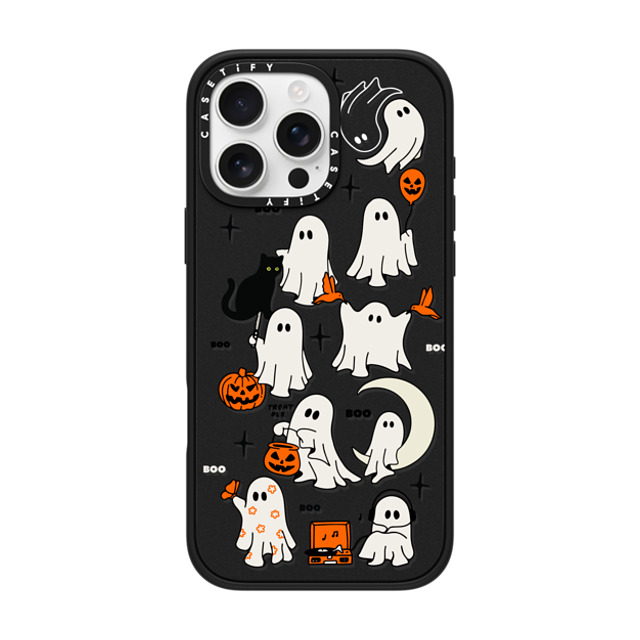 Kira Cyan x CASETiFY iPhone 16 Pro Max ケース マットブラック インパクトケース MagSafe対応 Boo Things