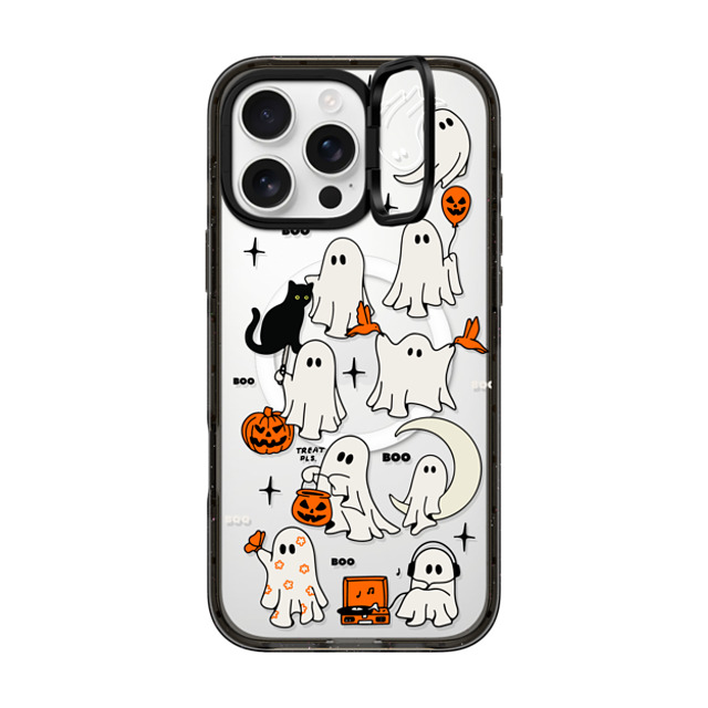 Kira Cyan x CASETiFY iPhone 16 Pro Max ケース ブラック インパクトリングスタンドケース MagSafe対応 Boo Things