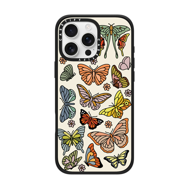 Kira Cyan x CASETiFY iPhone 16 Pro Max ケース マットブラック インパクトケース MagSafe対応 Butterfly Study