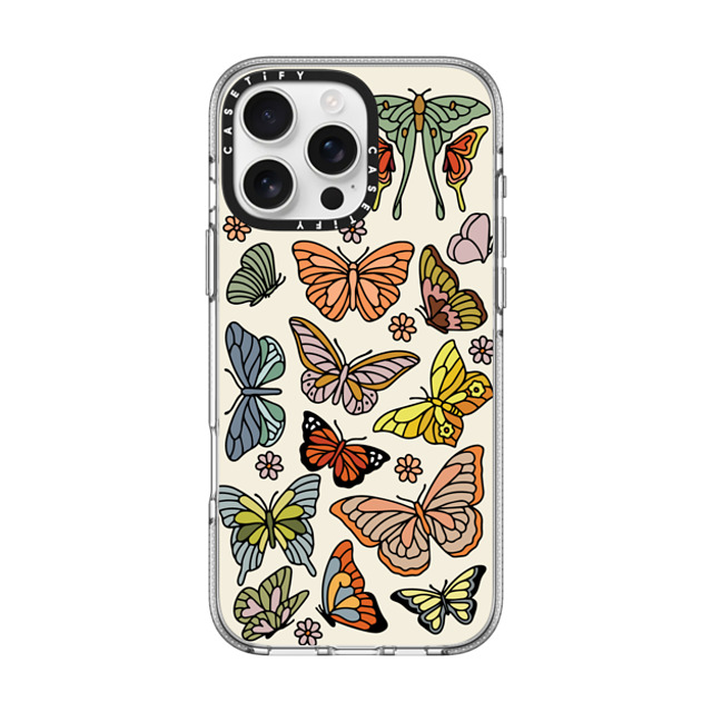 Kira Cyan x CASETiFY iPhone 16 Pro Max ケース クリア クリア ケース MagSafe対応 Butterfly Study