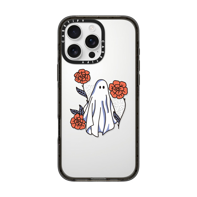 Kira Cyan x CASETiFY iPhone 16 Pro Max ケース Sticker,Floral ブラック インパクトケース Ghosty Rose Back to School Kira Cyan x CASETiFY iPhone 16 Pro Max ケース Sticker,Floral ブラック インパクトケース Ghosty Rose Back to School