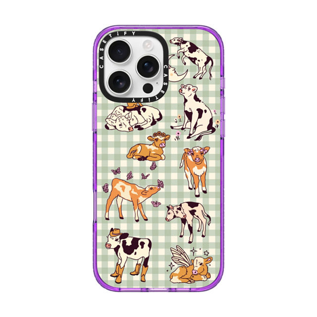 Kira Cyan x CASETiFY iPhone 16 Pro Max Case パープル Impact Case Cow Gingham Kira Cyan x CASETiFY iPhone 16 Pro Max Case パープル Impact Case Cow Gingham