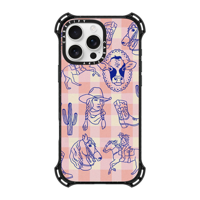 Kira Cyan x CASETiFY iPhone 16 Pro Max ケース ブラック バウンスケース Coastal Cowgirl