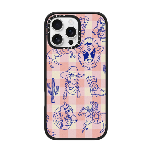 Kira Cyan x CASETiFY iPhone 16 Pro Max ケース マットブラック インパクトケース MagSafe対応 Coastal Cowgirl